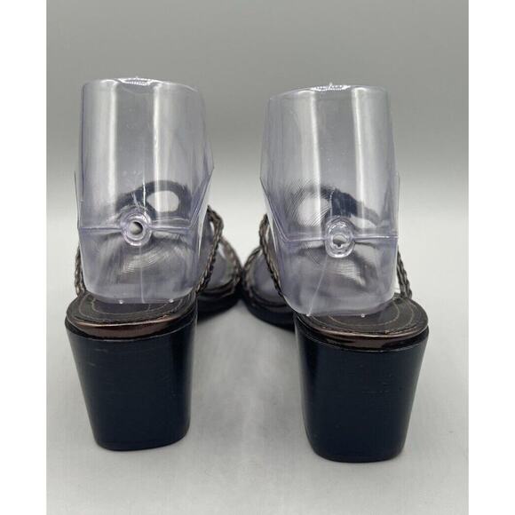 Enzo Angiolini Elson Brown Leather Slip On Sandal Mules Size 6.5M Made In Brazil - Picture 4 of 10